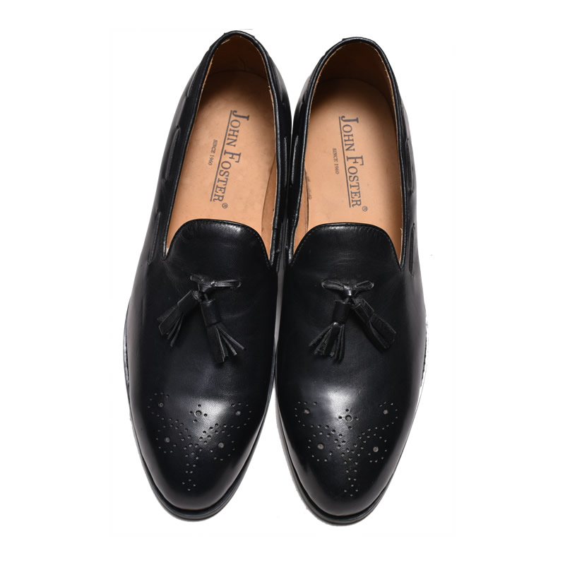 Designed Plain Black John Foster in Brogue