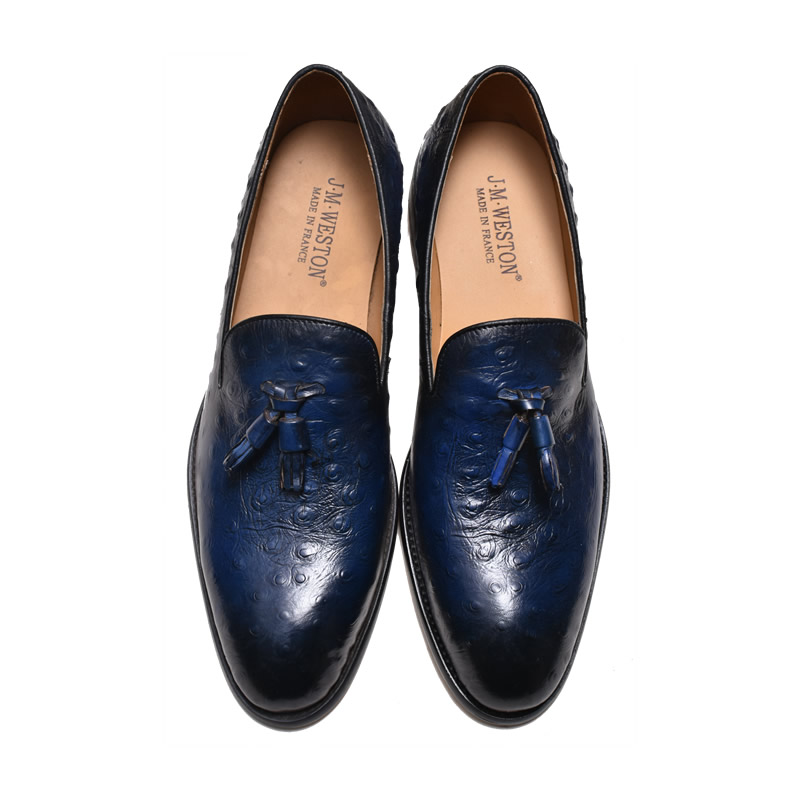 Plain Spotted Blue Tassel JM Weston shoe