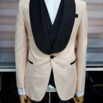 Cream Tuxedo With Black Lapel
