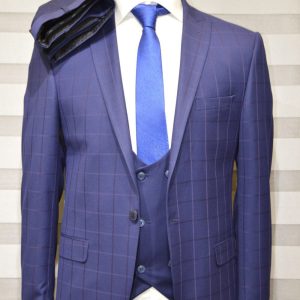 Electric Violet In Three Piece Come In Single Breasted Suit