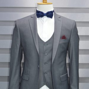 Light Black Suit In Three Piece