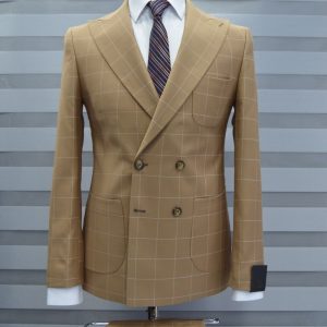 Ochre Stripe In A Double Breasted Suit