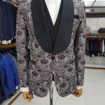 Purple Native Design With Black Lapel