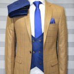 Tangerine Stripe in Light Blue With Royal Blue Pant